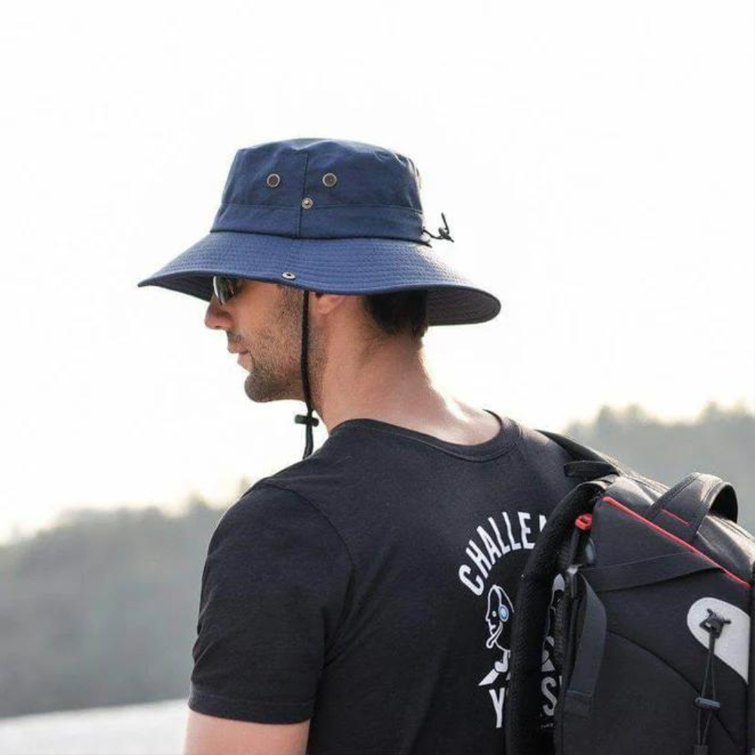 Outdoor Hat UPF 50 Water-Repellent Adjustable Chin Strap