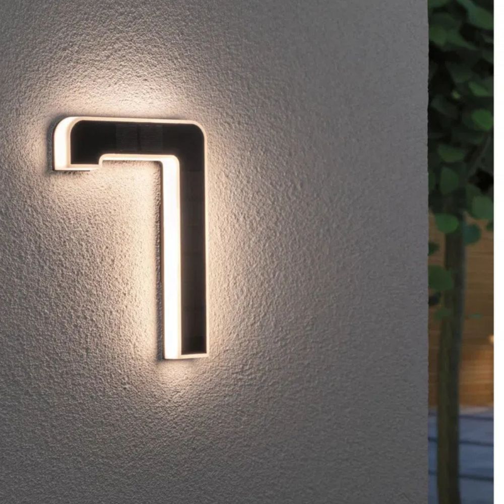 Outdoor House Number Warm White LED Weatherproof