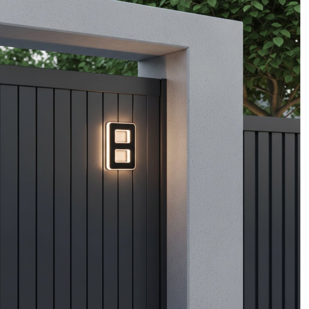 Outdoor House Number Warm White LED Weatherproof