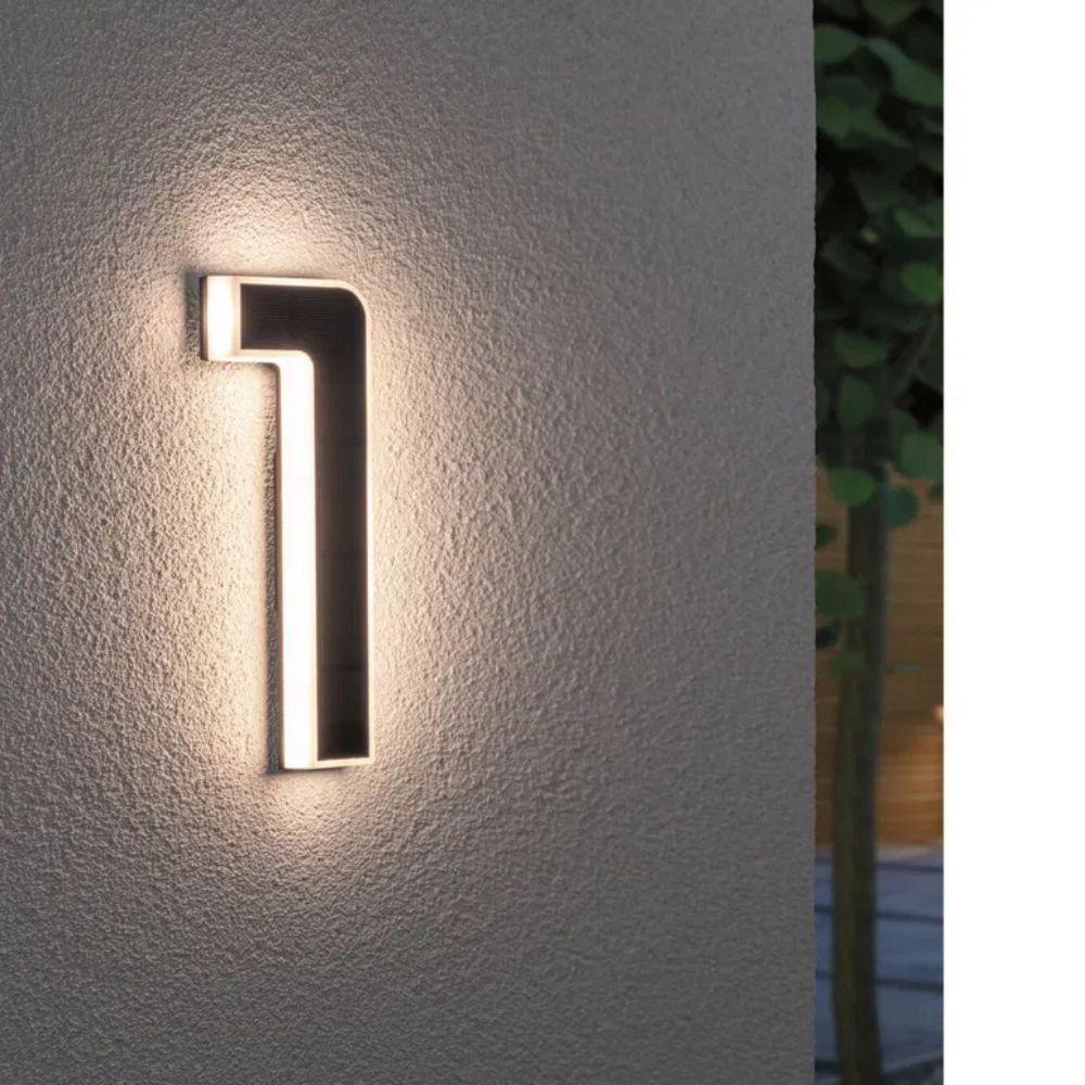 Outdoor House Number Warm White LED Weatherproof