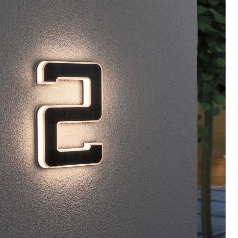 Outdoor House Number Warm White LED Weatherproof