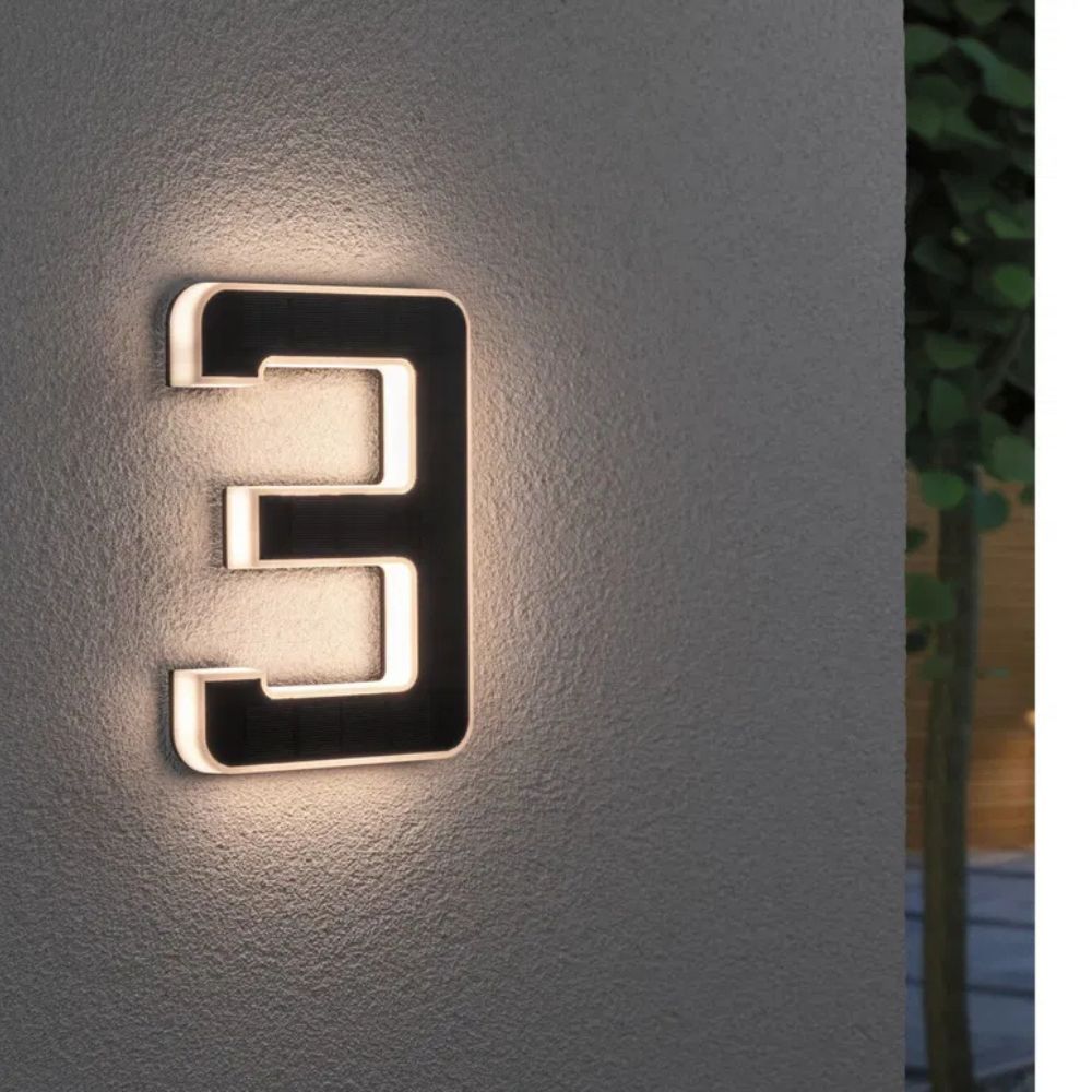 Outdoor House Number Warm White LED Weatherproof