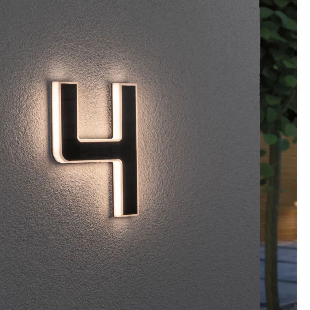 Outdoor House Number Warm White LED Weatherproof