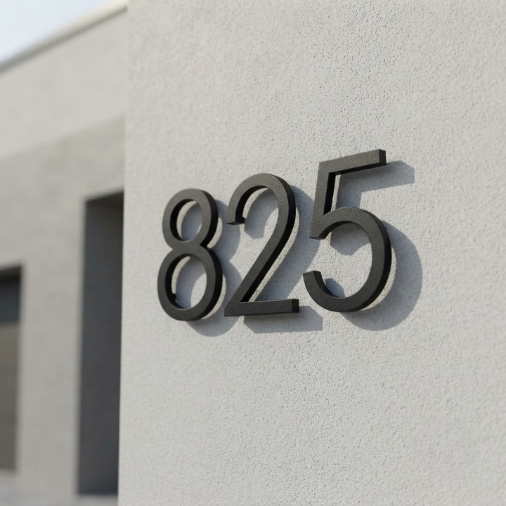 Outdoor House Number Zinc Alloy Weather-Resistant