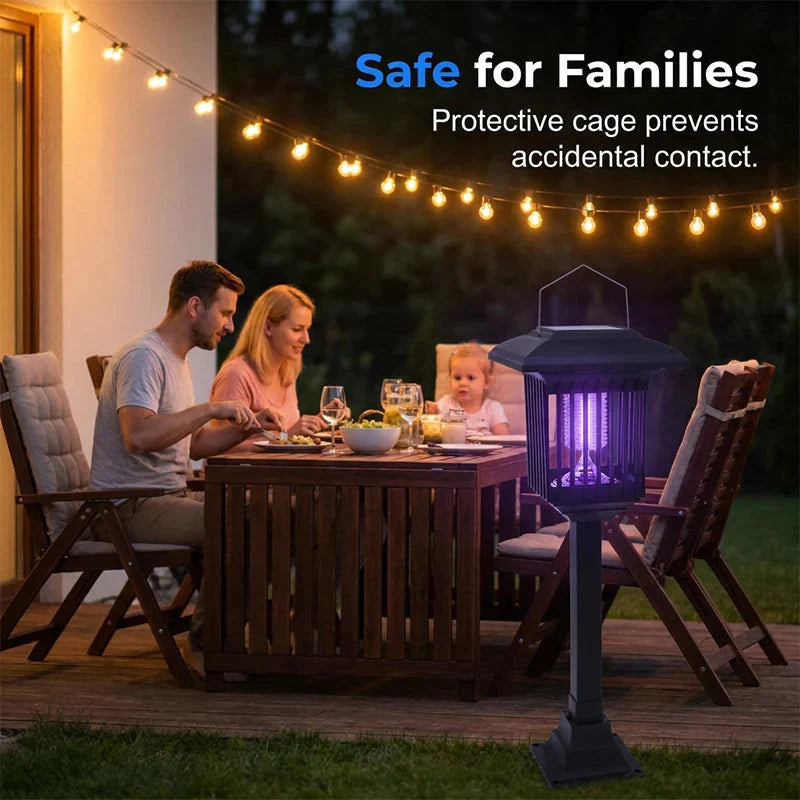 Outdoor Insect Killer Solar Powered Dual UV Protective Grid