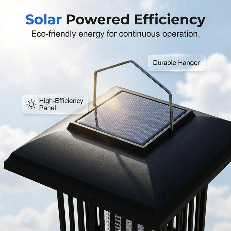 Outdoor Insect Killer Solar Powered Dual UV Protective Grid