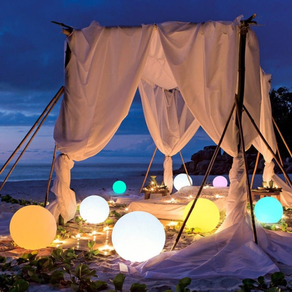 Outdoor LED Globe Light Color-Changing Remote & USB Rechargeable