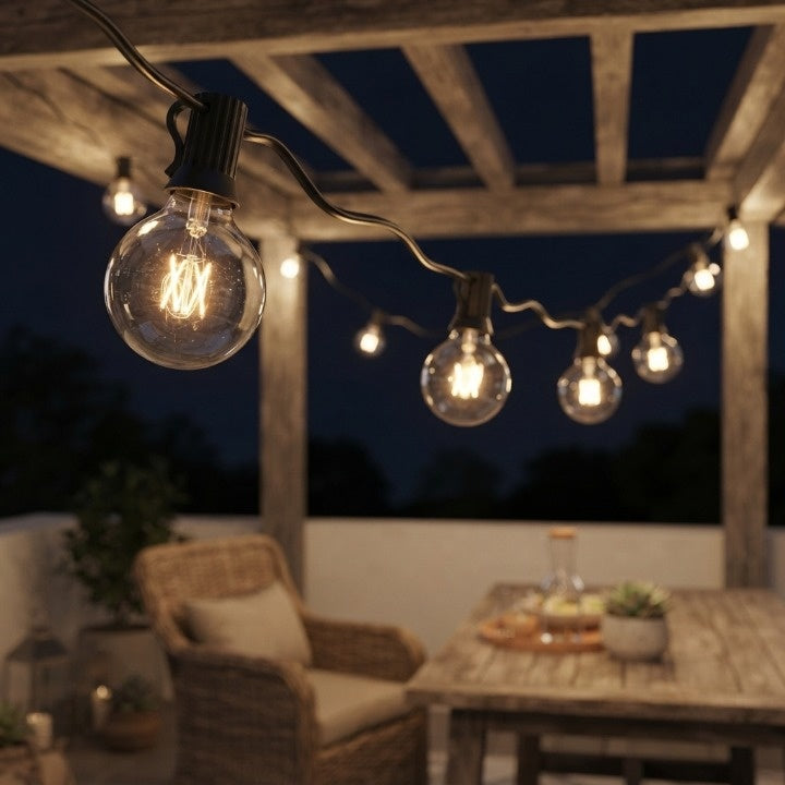 Outdoor LED String Lights Warm White Waterproof