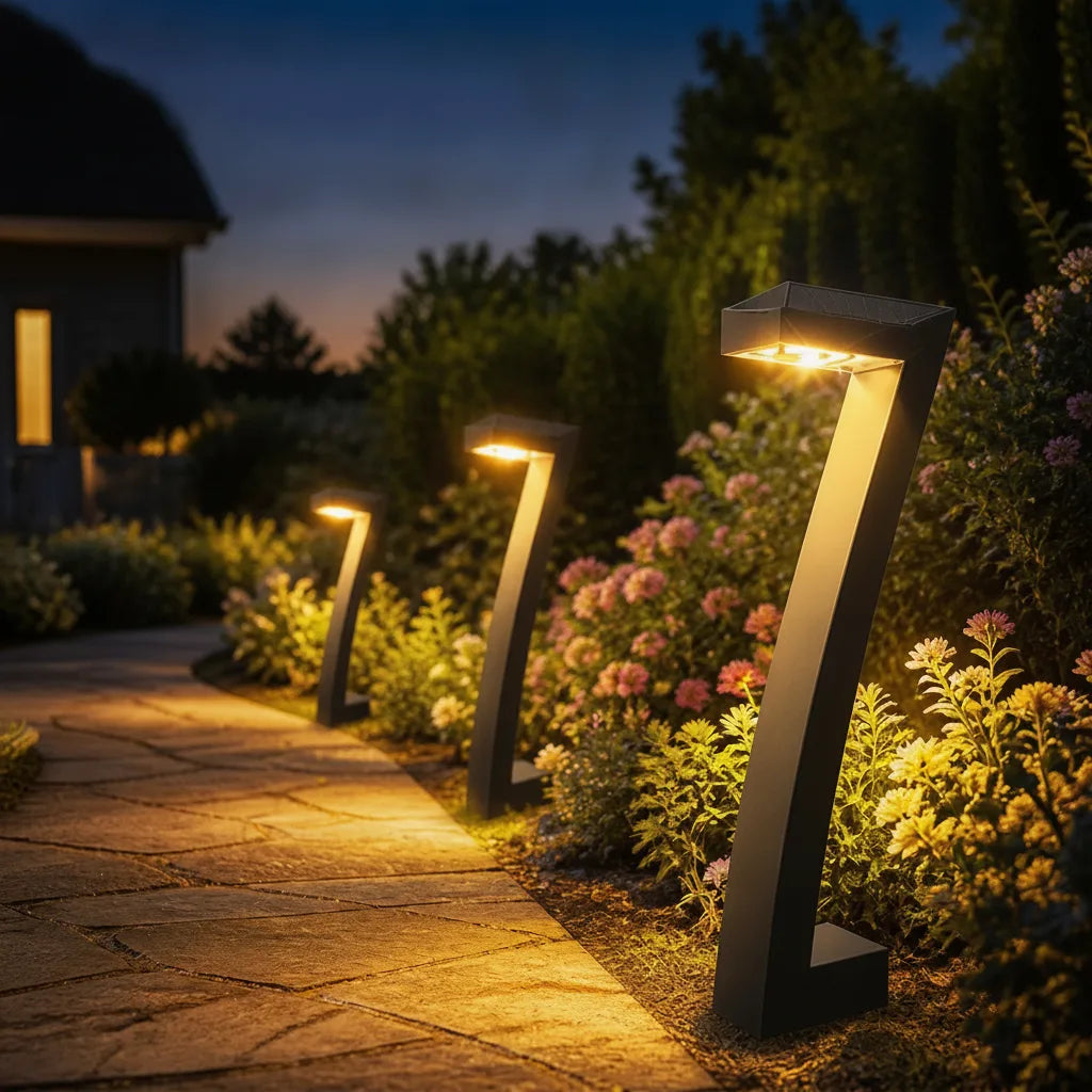 Outdoor Path Light Solar Dusk-to-Dawn IP65