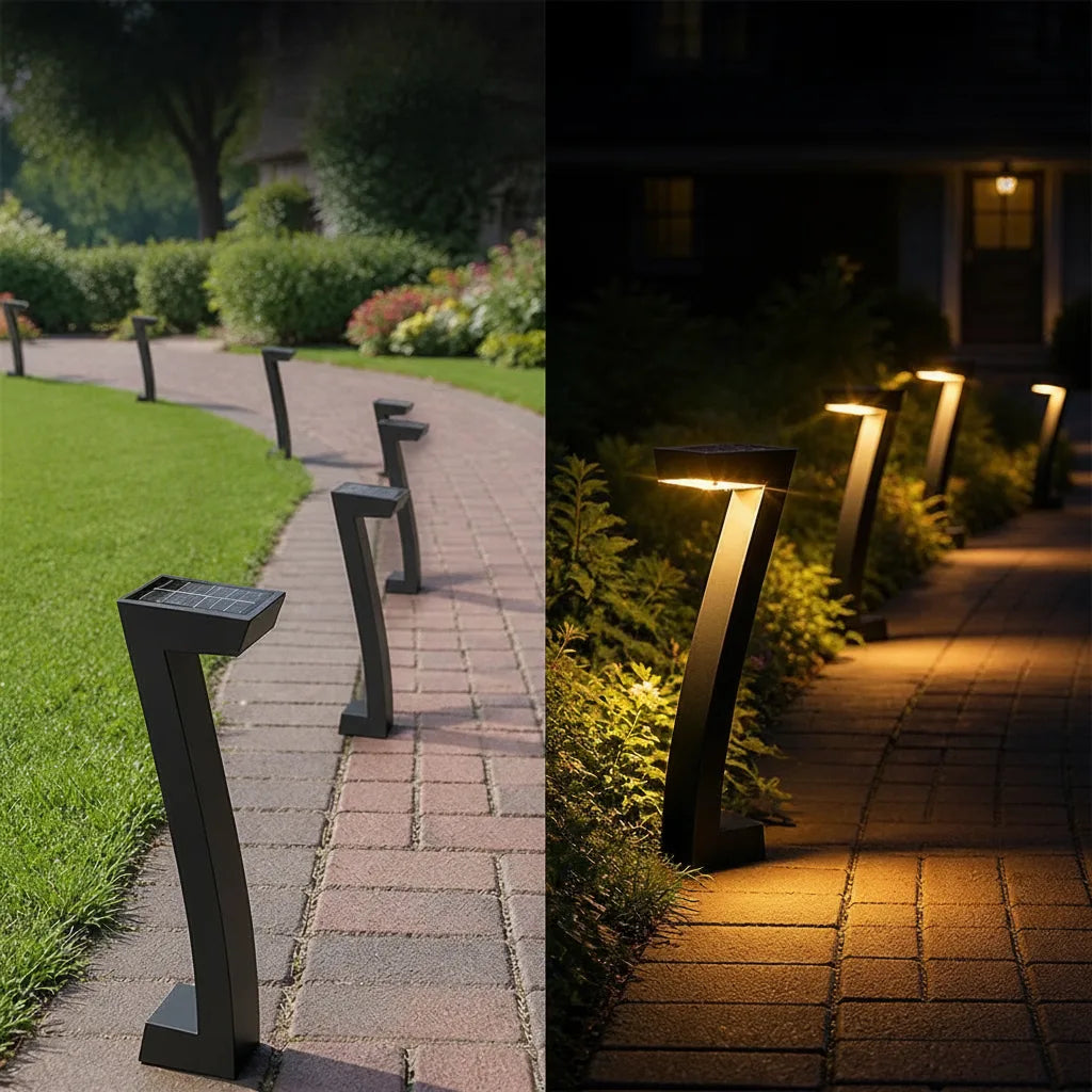 Outdoor Path Light Solar Dusk-to-Dawn IP65