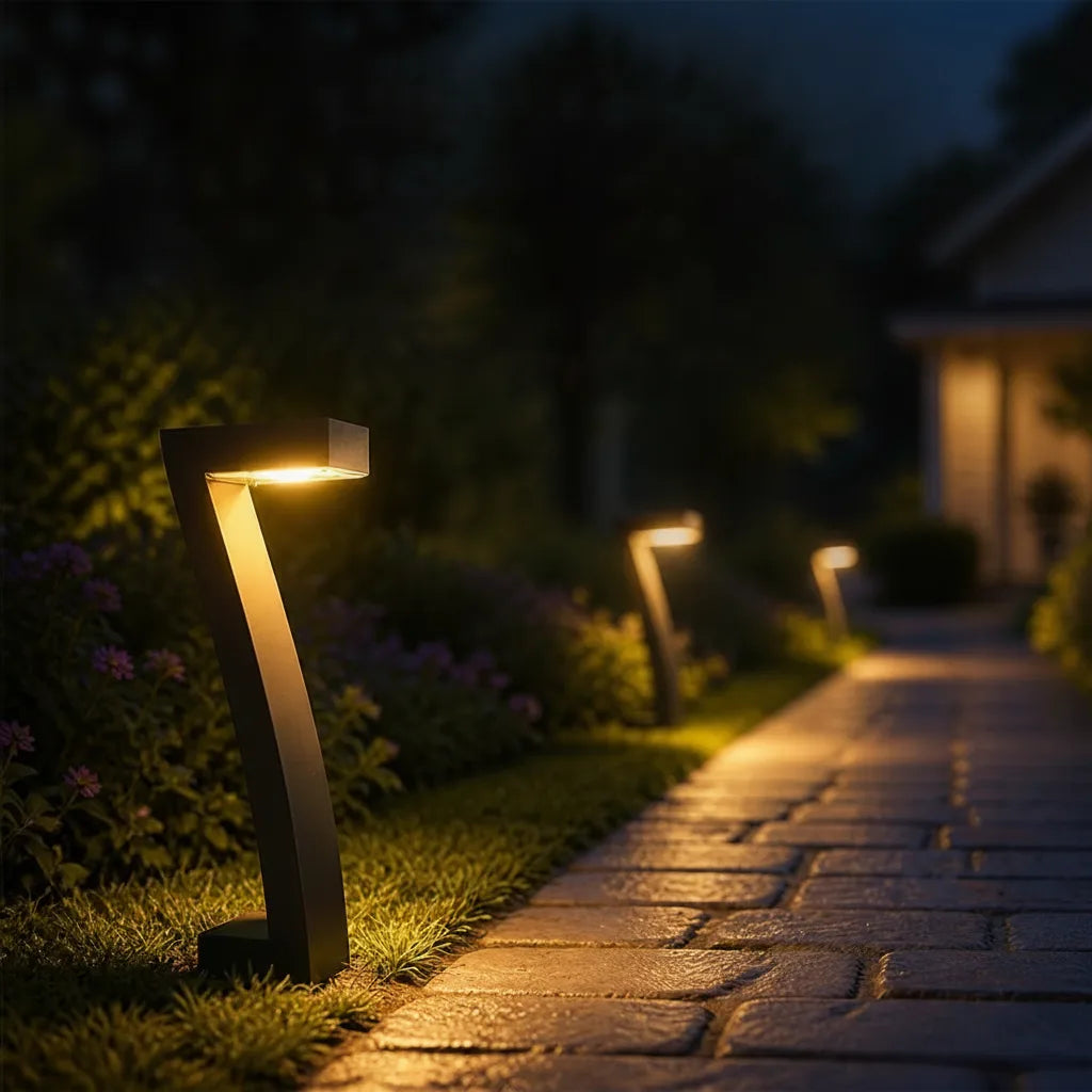 Outdoor Path Light Solar Dusk-to-Dawn IP65