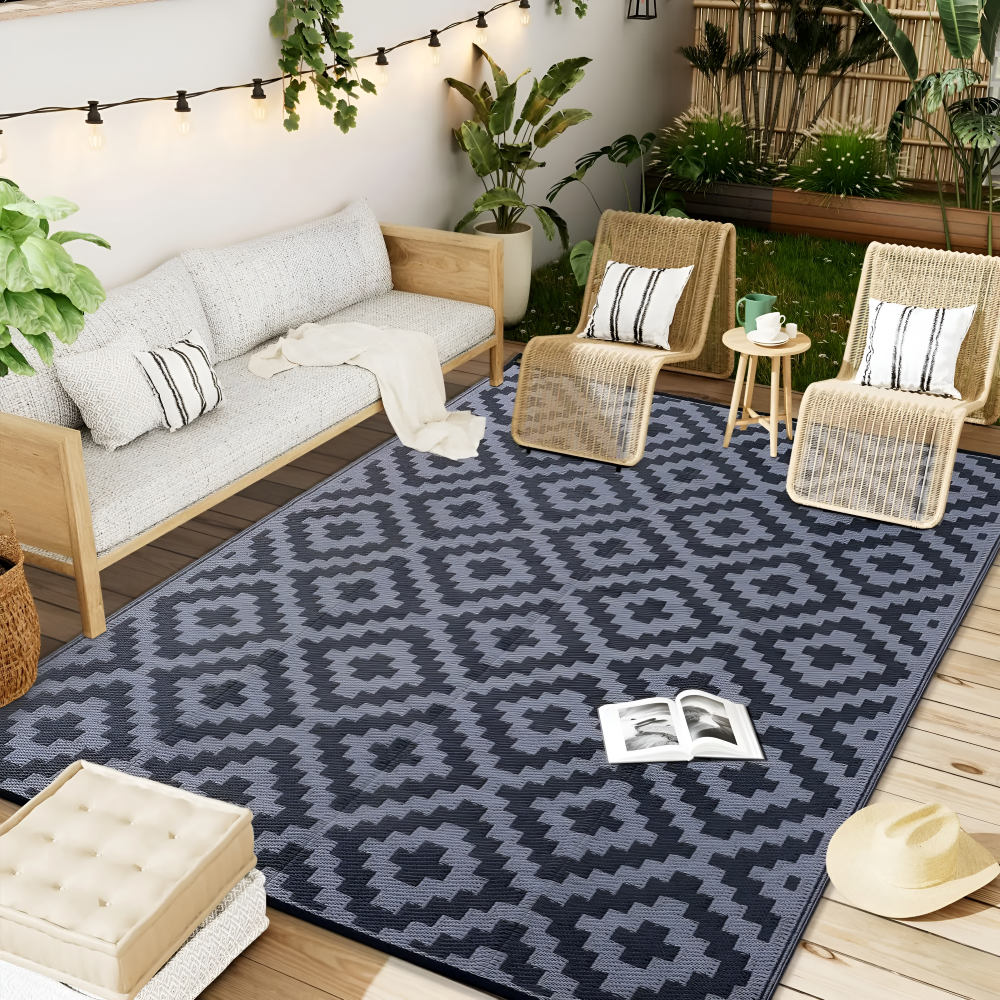 Outdoor Rug Reversible Non-Slip & UV-Resistant