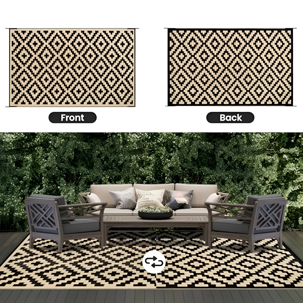 Outdoor Rug Reversible Non-Slip & UV-Resistant