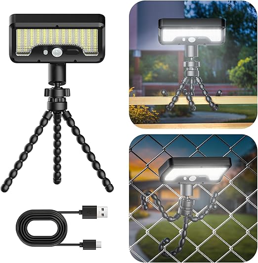 Outdoor Security Light Motion Sensor Solar & USB Rechargeable