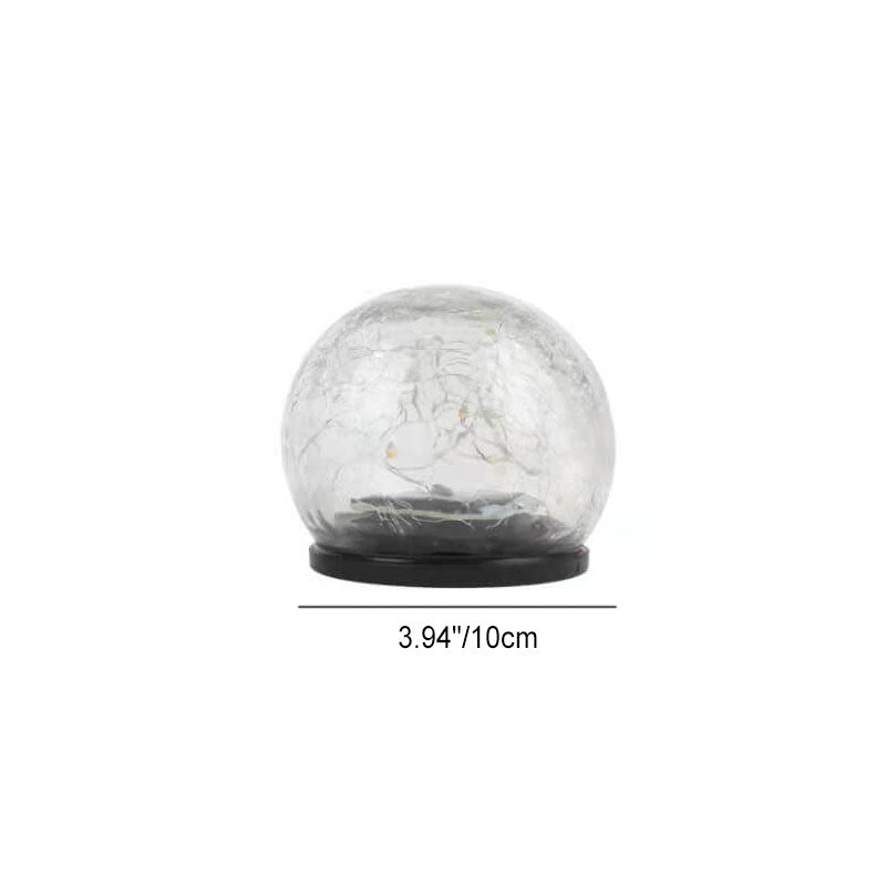 Outdoor Solar Light Shatterproof Crackle Glass Warm White