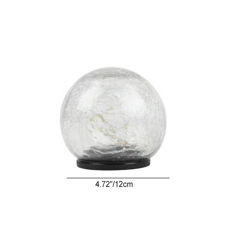 Outdoor Solar Light Shatterproof Crackle Glass Warm White