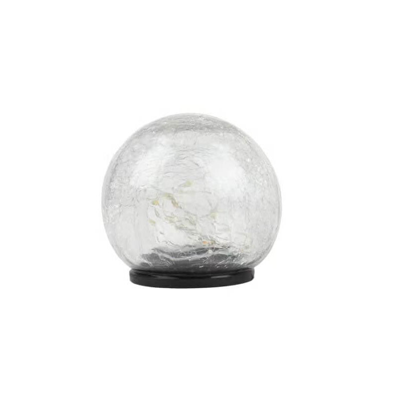 Outdoor Solar Light Shatterproof Crackle Glass Warm White