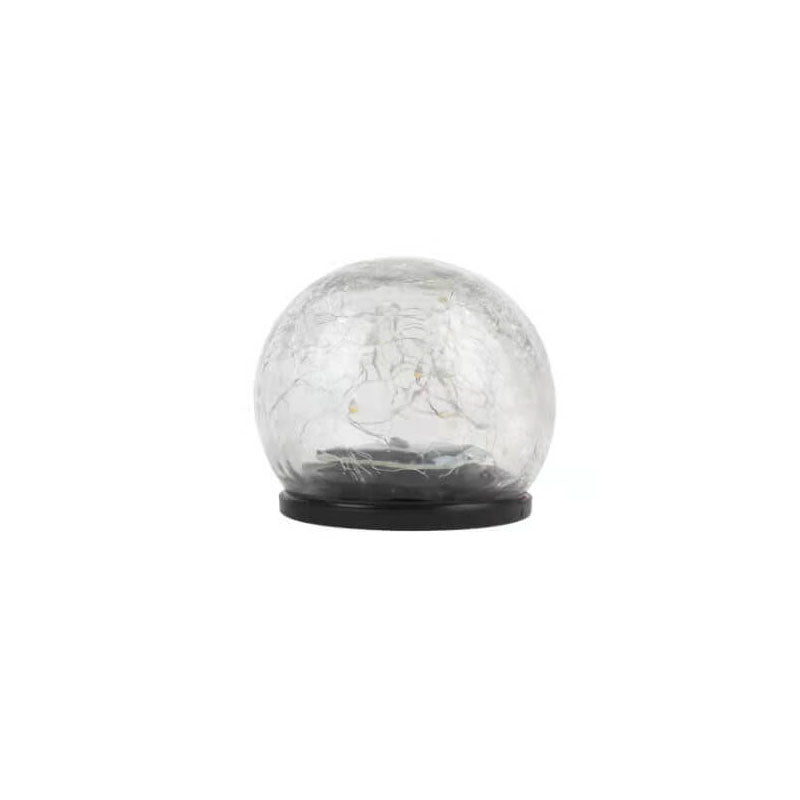 Outdoor Solar Light Shatterproof Crackle Glass Warm White