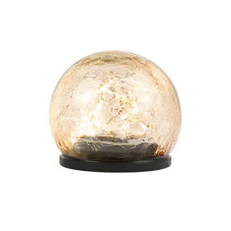 Outdoor Solar Light Shatterproof Crackle Glass Warm White