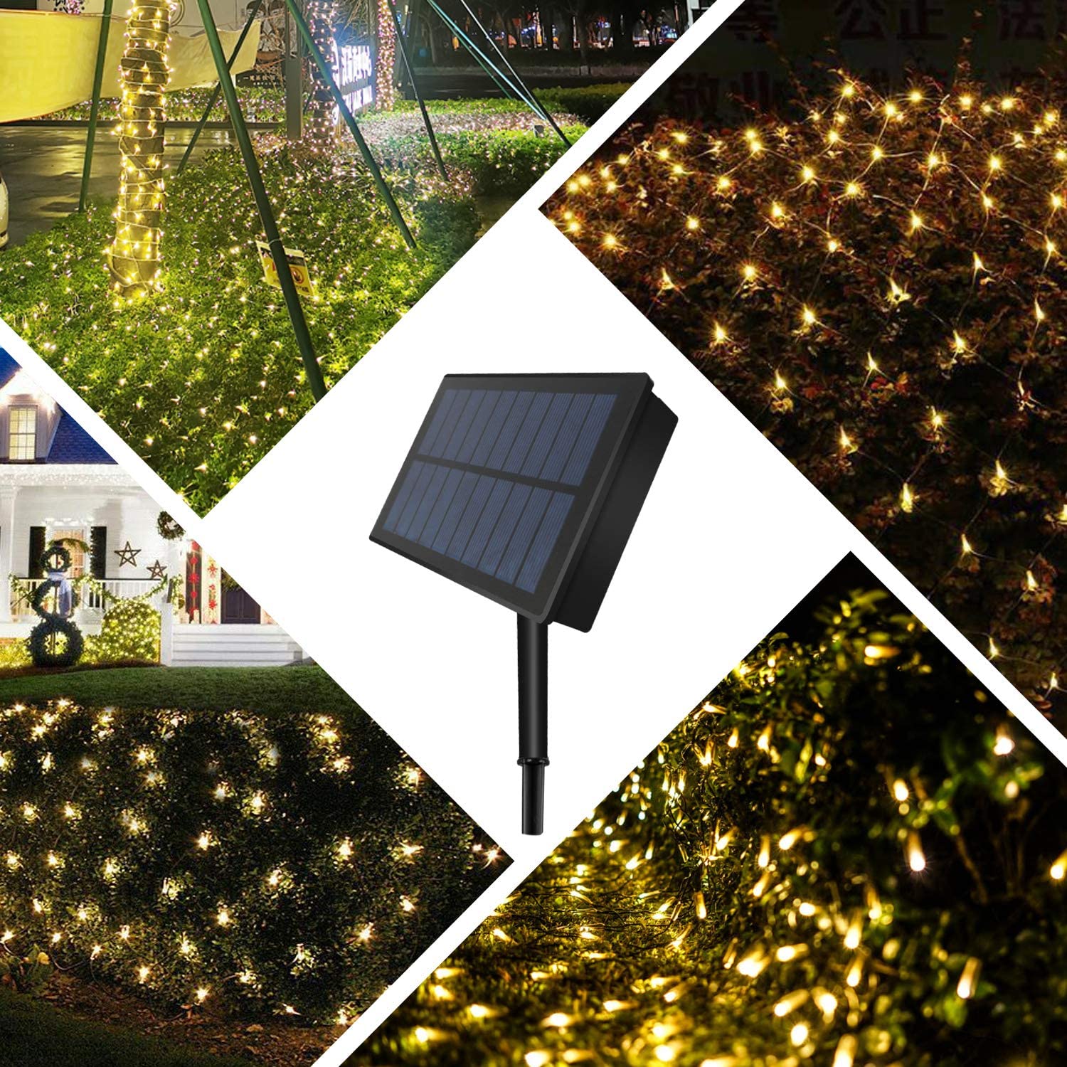 Outdoor Solar Net Light Copper Wire IP44
