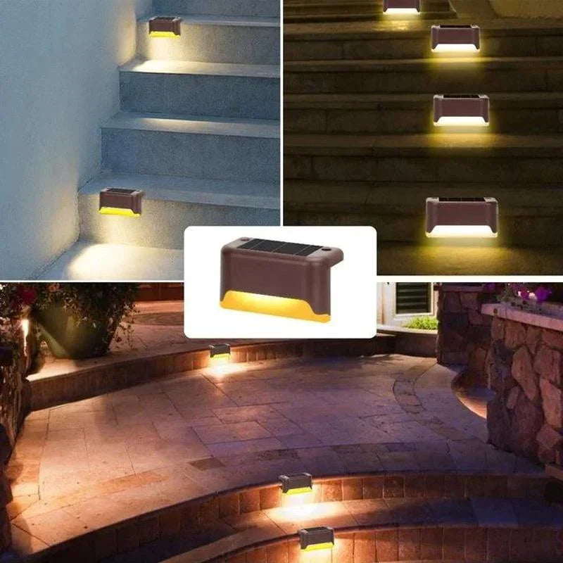 Outdoor Solar Path Lights Automatic Warm White LED 4-Pack