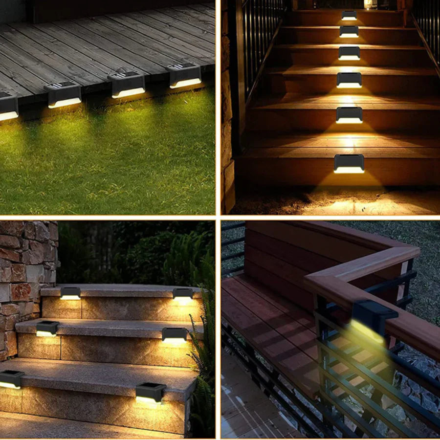 Outdoor Solar Path Lights Automatic Warm White LED 4-Pack