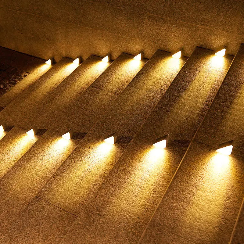 Outdoor Solar Stair Lights Warm White & Weatherproof