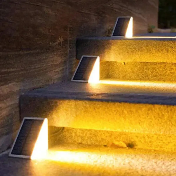 Outdoor Solar Stair Lights Warm White & Weatherproof