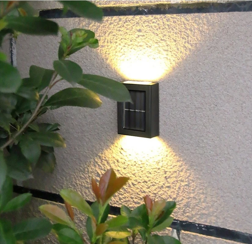 Outdoor Solar Wall Light Warm White Bidirectional LEDs