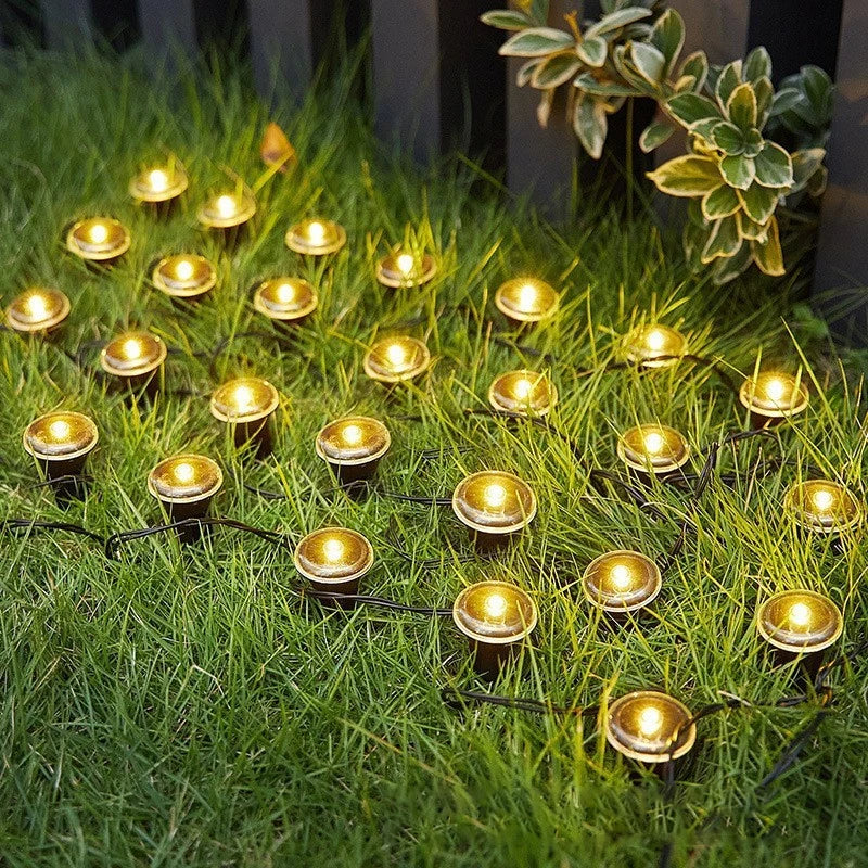 Outdoor String Lights Solar Automatic Dusk Sensor Weatherproof