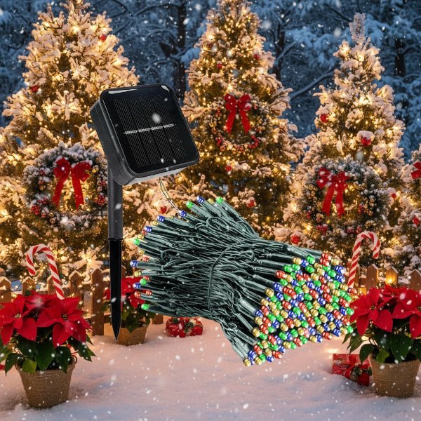 Outdoor String Lights Solar-Powered 8 Modes Weatherproof