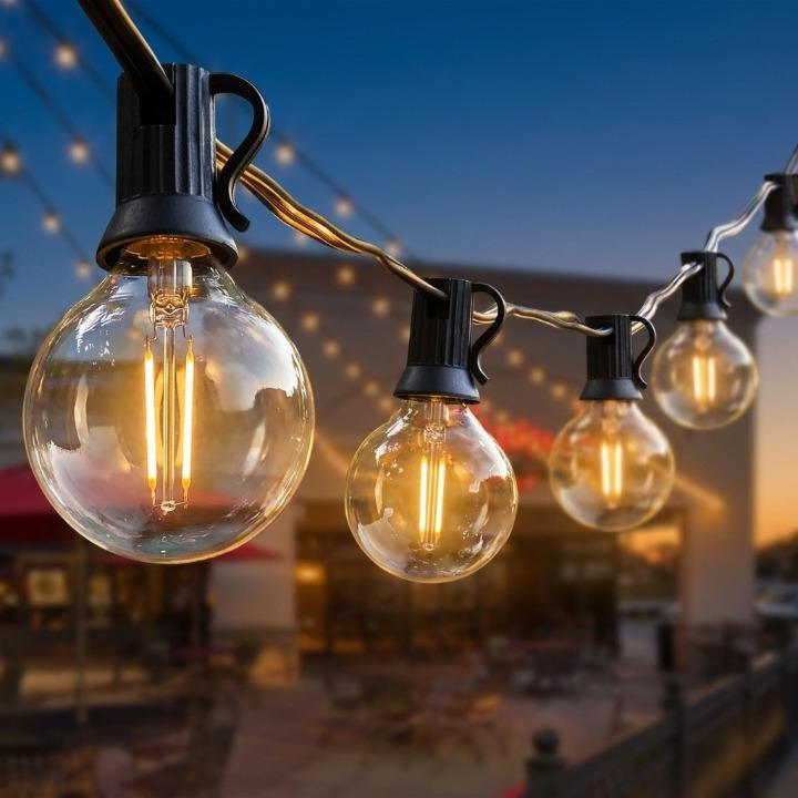 Outdoor String Lights Warm White IP65 15m