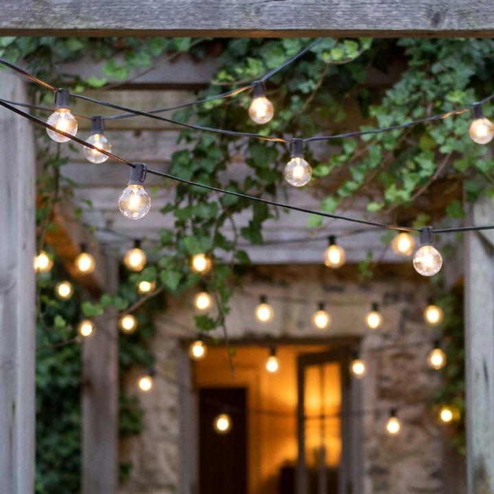 Outdoor String Lights Warm White IP65 15m