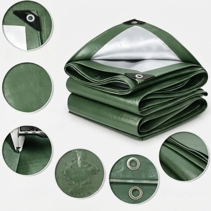 Outdoor Tarp Waterproof UV-Blocking Silver Coating
