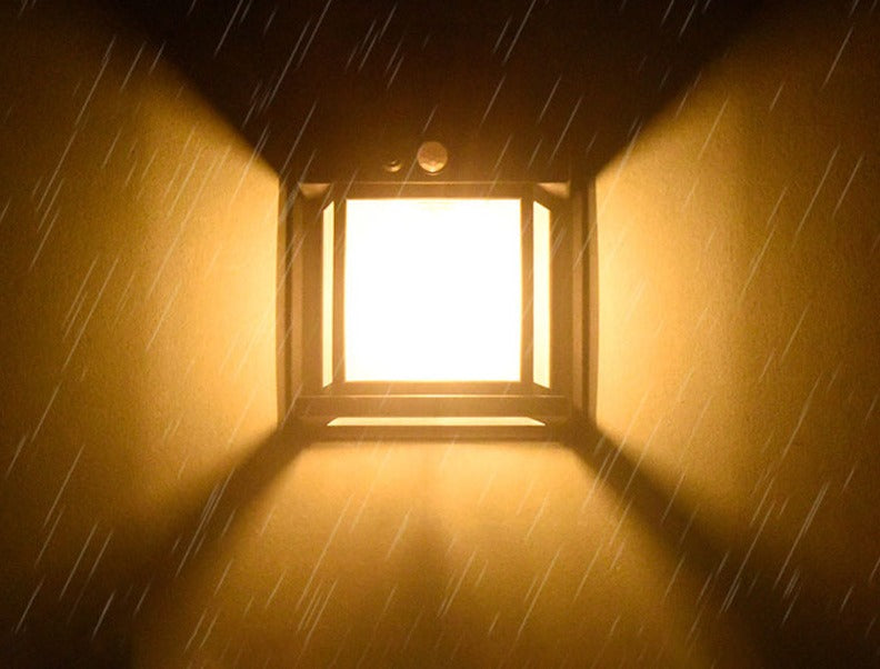 Outdoor Wall Light Solar Motion-Activated Weatherproof