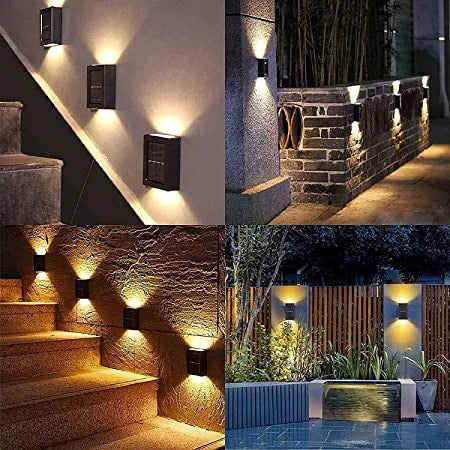 Outdoor Wall Light Solar-Powered Warm White IP65 Waterproof