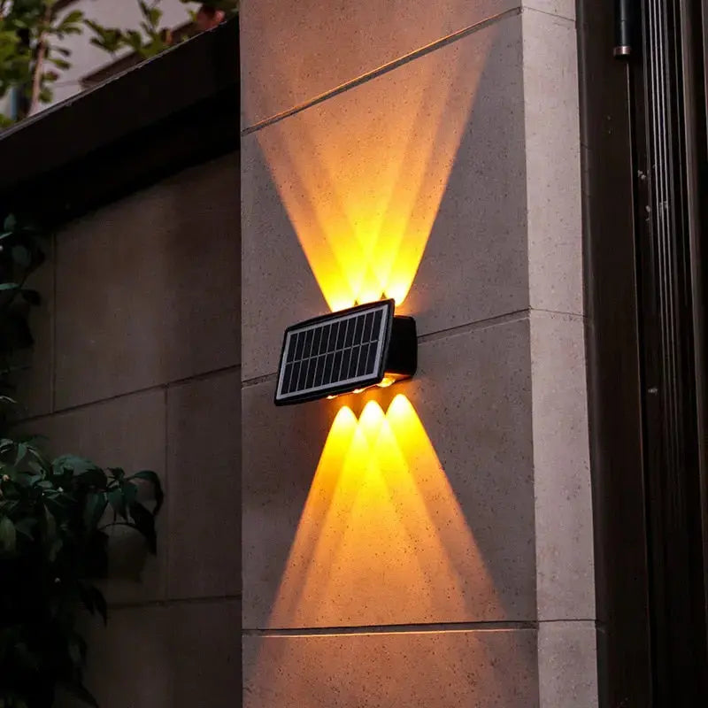 Outdoor Wall Light Solar-Powered Weatherproof Three Color Options