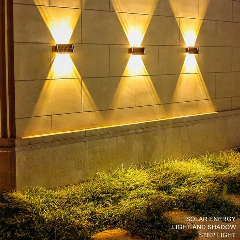 Outdoor Wall Light Solar-Powered Weatherproof Three Color Options