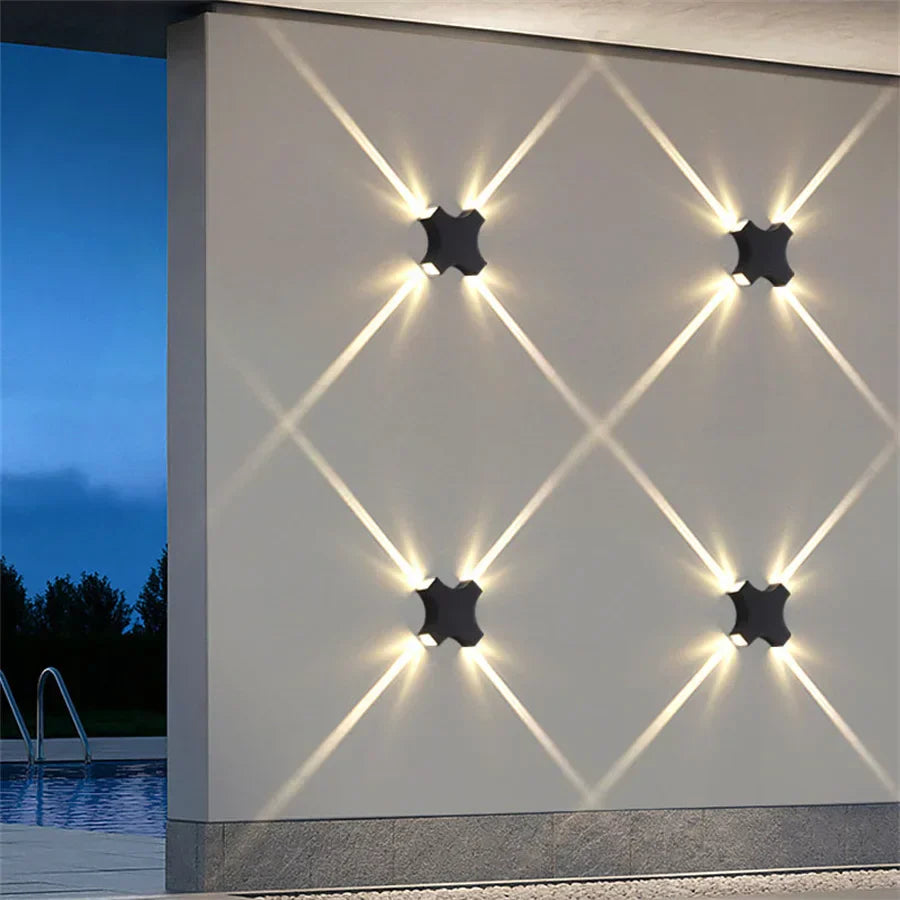 Outdoor Wall Light Star-Effect COB LED Weatherproof IP54