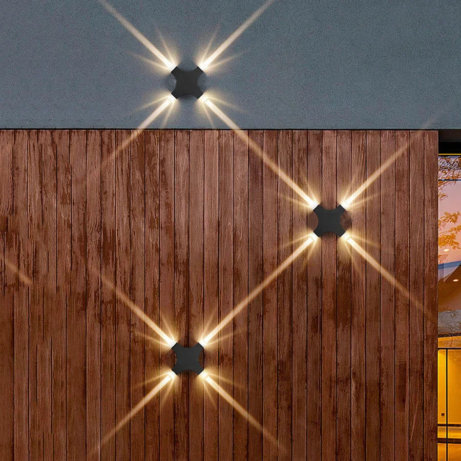 Outdoor Wall Light Star-Effect COB LED Weatherproof IP54