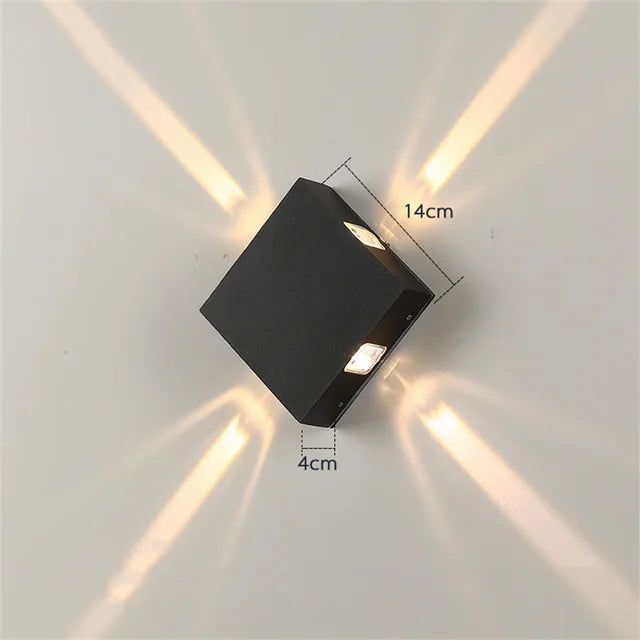 Outdoor Wall Light Star-Effect COB LED Weatherproof IP54