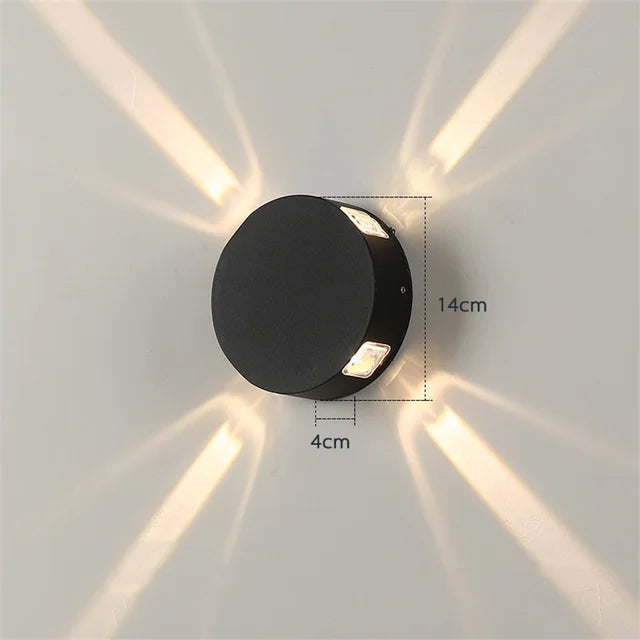 Outdoor Wall Light Star-Effect COB LED Weatherproof IP54