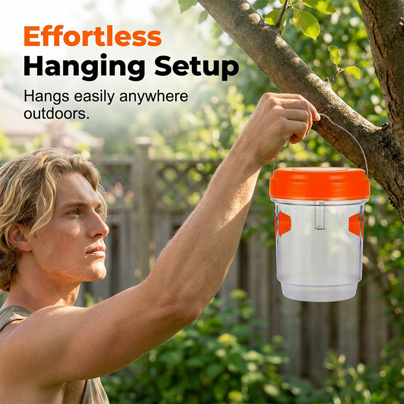 Outdoor Wasp Trap Solar-Powered & Weather-Resistant Escape-Proof Entrance