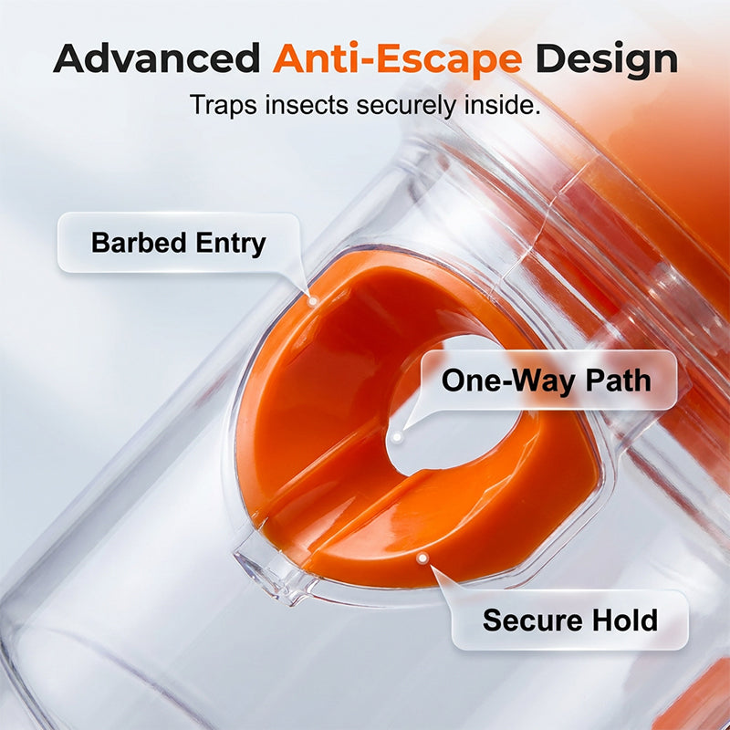 Outdoor Wasp Trap Solar-Powered & Weather-Resistant Escape-Proof Entrance