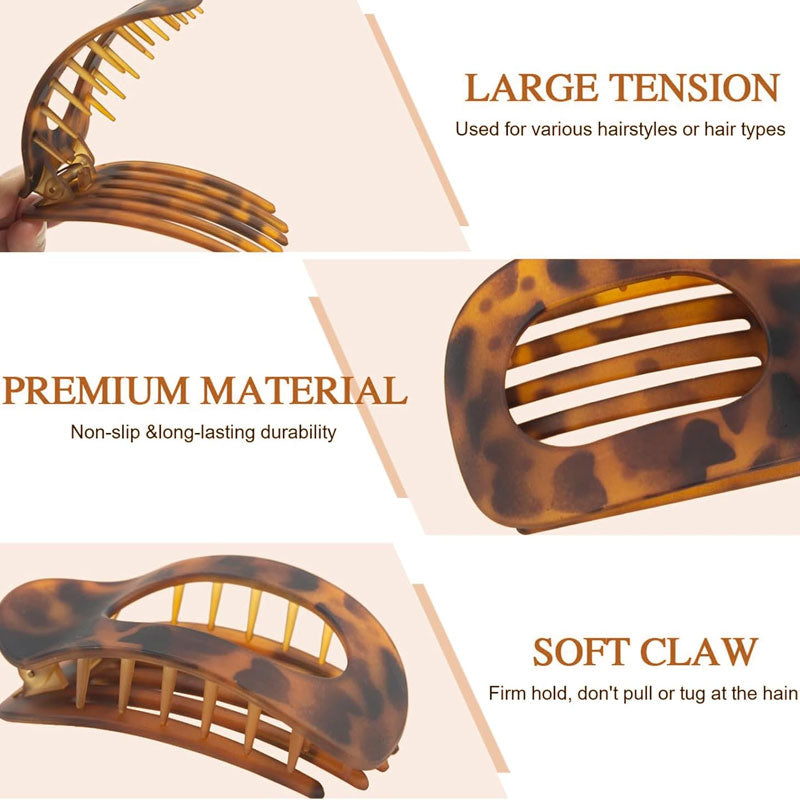 Oval Hair Clips Ergonomic Matte & Non-Slip
