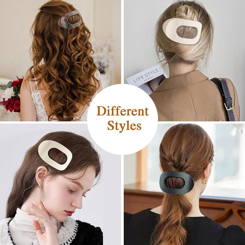 Oval Hair Clips Ergonomic Matte & Non-Slip