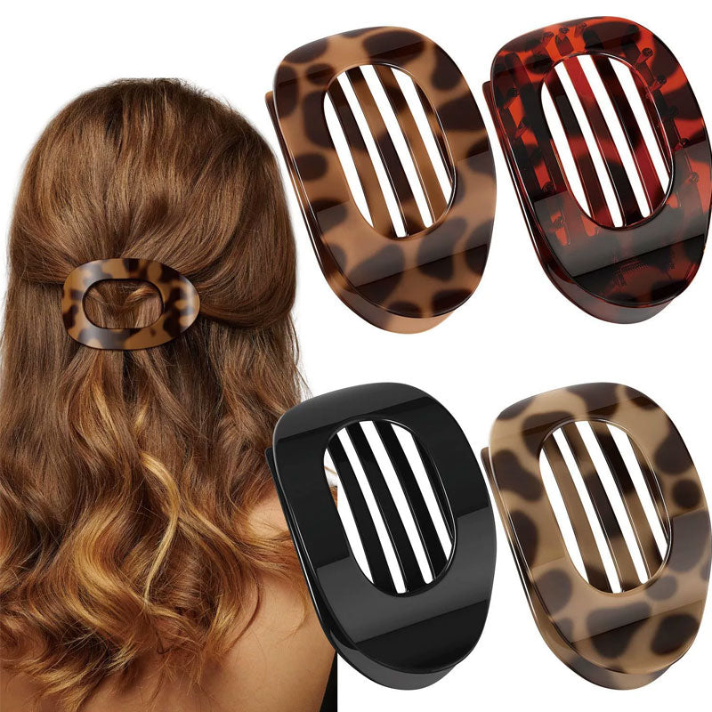 Oval Hair Clips Ergonomic Matte & Non-Slip