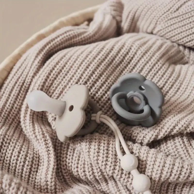Pacifier Chain BPA-Free Silicone & Wooden Clip