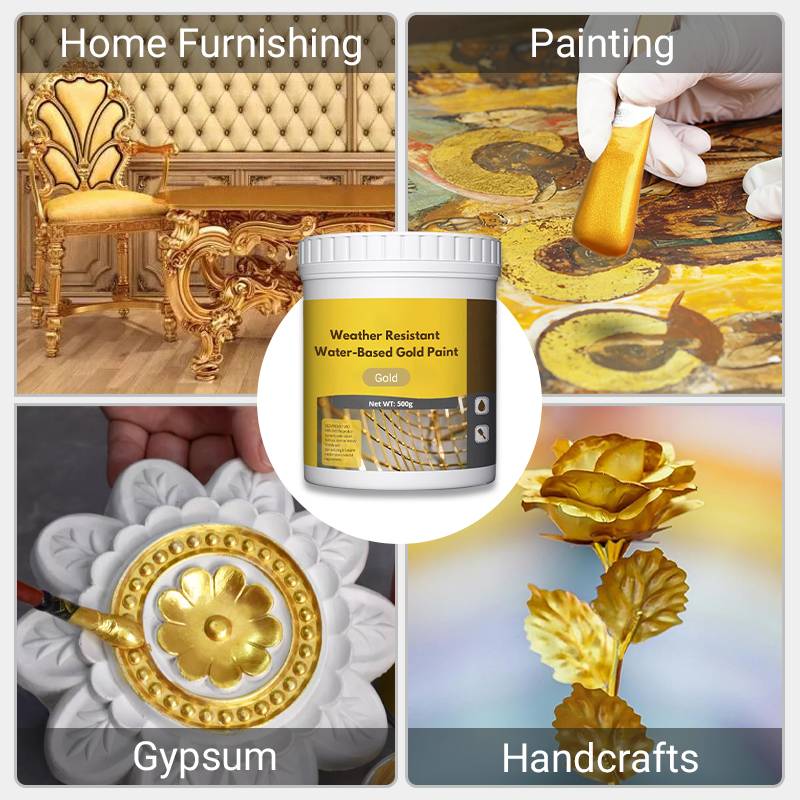 Paint Metallic Gold Water-Based Weatherproof