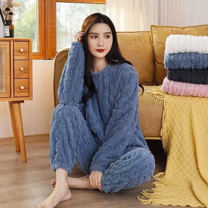Pajama Set Velvet Winter-Ready Ultra-Soft Top & Pants